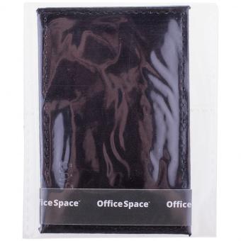 Обложка-карман для карт и пропусков OfficeSpace, 95*65мм, кожа тип 2, ассорти