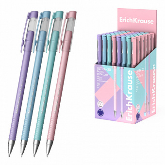 Ручка шариковая ErichKrause ULTRA-20 Stick Pastel 0.7, Super Glide Technology, цвет чернил синий