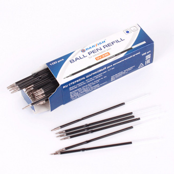 Стержень шариковый 107мм,  игольчатый узел, синий