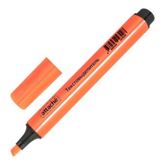 Текстовыделитель Attache, скошенный наконечник 1-4 мм, оранжевый