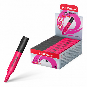 Текстмаркер ErichKrause Visioline V-17 Mini Neon, линия 0,6-4,5мм, цвет чернил розовый