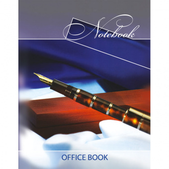 Тетрадь А4 96л для записей Office book "Ручка"(цветной блок) клетка, ТП