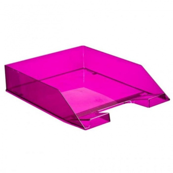 Лоток горизонтальный для бумаг СТАММ «Каскад», тонированный, фиолетовый