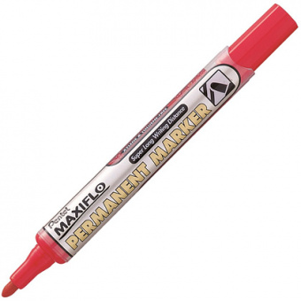 Маркер перманент. красный Pentel "NLF50" 
