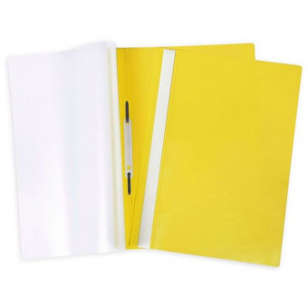Папка с пластиковым скоросшивателем OfficeSpace, А4, 160 мкм, желтая
