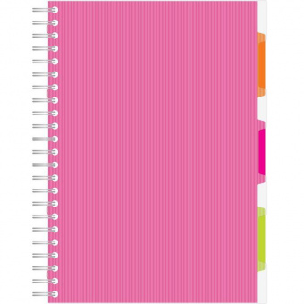 Бизнес-тетрадь Attache Selection «Spiral Book» А4, 140 л., на спирали, клетка, розовая