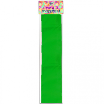 Бумага «Стандарт», крепированная, 50 × 250 см, изумрудно-зеленая