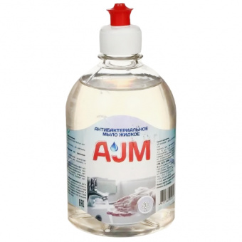 Мыло жидкое AJM, антибактериальное, с дозатором, 500 мл