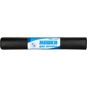 Пакеты для мусора 120л 10шт 12мкм рулон ПНД GreenClean "Classik" 65*100см 