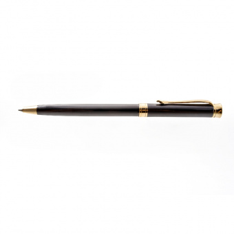 Ручка подарочная шариковая Delucci, 1мм, стержень черный, черный/золото корпус