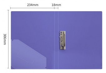 Папка пластиковая с зажимом и внутренним карманом, цвет ассорти, плотная 