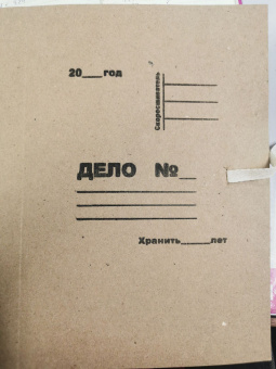 Папка архивная «Дело», картонная (без скоросшивателя), с завязками, 50 мм