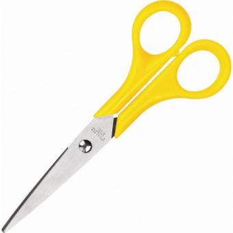 Ножницы Attache, 150 мм, пластиковые ручки, желтые