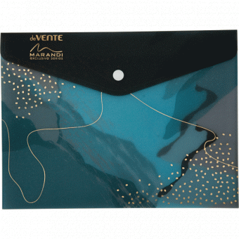 Папка-конверт на кнопке А5 180мкм  "deVENTE Mrandi. Sparkle" (240x180мм) тиснение фольгой