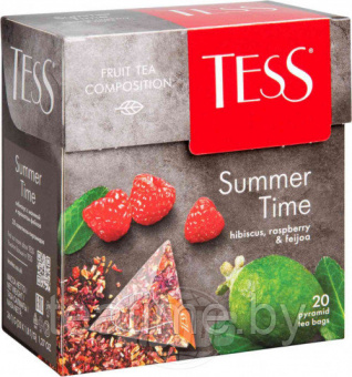 Чайный напиток т.м. ТЕСС Самма Тайм с ягодами клубн и малины и аром карамели 20гр*20л