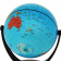 Глобус сувенирный, голубой, политическая карта, английский язык