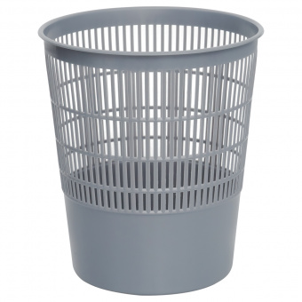 Большая корзина для мусора сетчатая, пластик, 18 литров, серая
