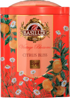 Чай черный листовой "Basilur" Винтажные цветы ж/б 100г  аром. Цитрусовое блаженство