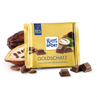 Шоколад молочный Ritter Sport «Goldschatz», 250 г.