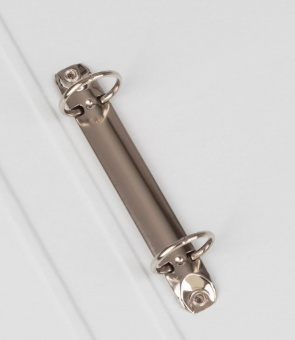 Папка на 2-х кольцах с карманоми на корешке и лицевой части, белая Attache ПАНОРАМА двухстронняя ПВХ обтяжка, корешок 35мм, кольца D25мм