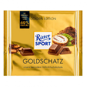 Шоколад молочный Ritter Sport «Goldschatz», 250 г.