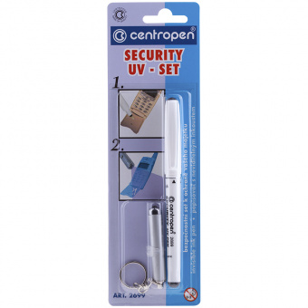Маркер перманентный ультрафиолетовый Centropen «Security UV-Pen 2699», с фонариком