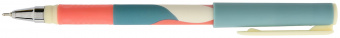 Ручка масляная LOREX SIMPLE, серия Double Soft, круглый прорезиненный корпус, резиновый грип, синяя