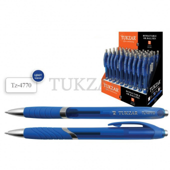 Ручка шариковая масляная автоматическая TUKZAR «Seguro», 0,7 мм, стержень синий