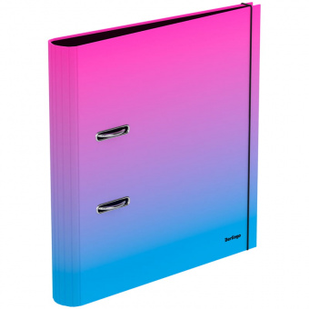 Папка-регистратор 50мм, ламинированная, розовый/голубой градиент Berlingo "Radiance"