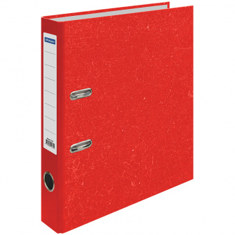 Папка-регистратор OfficeSpace А4 с мраморным покрытием, 50 мм, красная