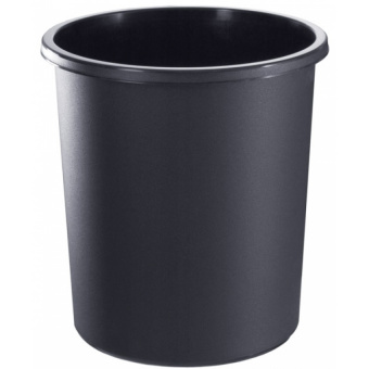 Корзина для мусора, цельная, 18 литров, черная
