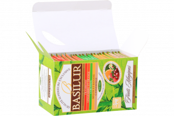 Чай зеленый цейлон  "Basilur" Magic fruits конв 25пак*1,5г*12 ASSORTED GREEN (Ассорти зел чаев)