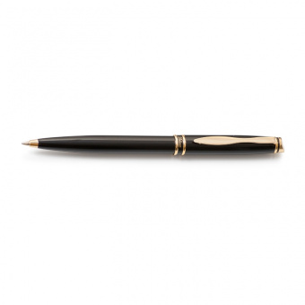 Ручка подарочная шариковая Delucci, 1мм, стержень черный, черный/золото корпус