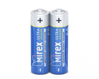 Батарея щелочная Mirex LR6 AA 1.5V 2шт (2/40/720), shrink
