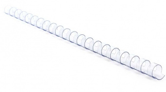 Пружины пластиковые для переплета, 12 мм, комплект 100 шт., прозрачные