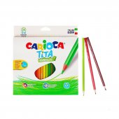 Карандаши цветные Carioca «Tita», 24 цвета, трехгранные, заточенные
