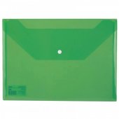 Папка-конверт DELI А4 120мкм прозрачная зелёная