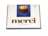 Шоколадные конфеты «Merci», молочный шоколад, ассорти, 250 г