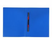 Папка с пружинным скоросшивателем Бюрократ Economy-EC04P A4 пластик 0,4мм синий