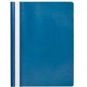 Папка-скоросшиватель Бюрократ-PS20BLUE A4, прозрачн. верх. лист пластик синий