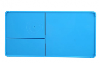 Набор для канцелярских мелочей DELI RIO 4 отделения 179х90х92мм, пластик, синий