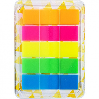 Закладки клейкие пластик DELI StickUp, 5цветов, неон, 12*44мм, 5*20листов