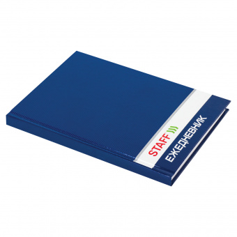 Ежедневник недатированный А5 (145х215 мм), ламинированная обложка, STAFF, 128 л., синий