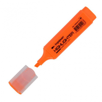 Текстовыделитель inФОРМАТ, скошенный наконечник 1-4 мм, оранжевый