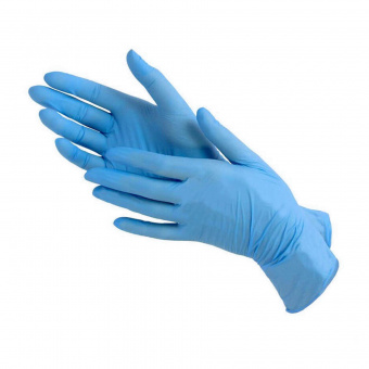 Перчатки нитриловые синие разм.M (100шт/50пар)
