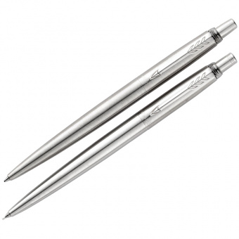 Набор Parker «Jotter Stainless Steel CT»: ручка шариковая 1,0 мм и механический карандаш 0,5 мм
