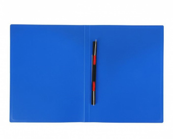 Папка с пружинным скоросшивателем Бюрократ Economy-EC04P A4 пластик 0,4мм синий