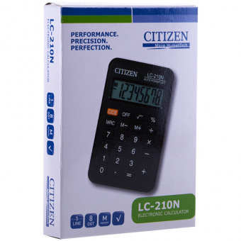 Калькулятор карманный CITIZEN LC-210N, 8 разрядов, черный