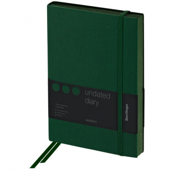 Ежедневник недатированный Berlingo «Western», А5, 136 листов, кожзам, зеленый