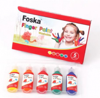 Краски пальчиковые Foska, 5 × 22 мл, 5 цветов
